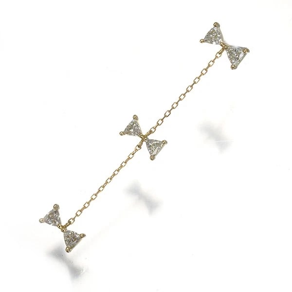 AHKAH SINGLE EARRING DIAMOND CERF VOLANT TRILLIANT CU: AHKAH Single Earring Diamond Cerf Volant Trilliant cu Brand: AHKAH Type: Single Earring Material: 18K / 750 / Yellow Gold Main Stone/Creation Natural Color: None Size: Design size: 40.0 x 6.9mm A