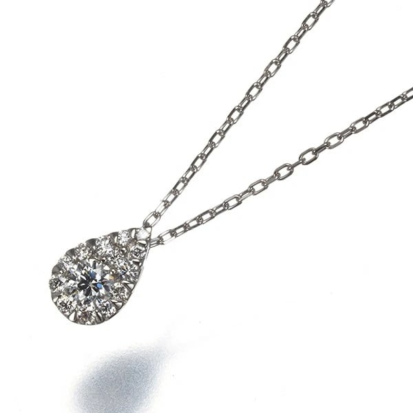 AUTH VENDOME NECKLACE DIAMOND DROP OF GARLAND: Auth VENDOME Necklace Diamond Drop of Garland Brand: VENDOME Type: Necklace Material: 950 / 850 / Platinum Main Stone/Creation Natural Color: None Size: Necklace length: 43cm AdjUS table to short