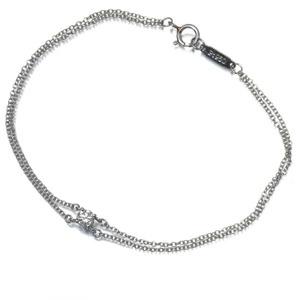 TIFFANY&CO. BRACELET DIAMOND SOLITAIRE 950 PLATINUM: Tiffany&Co. Bracelet Diamond Solitaire 950 Platinum Brand: Tiffany & Co. Type: Bracelet Material: 950 / Platinum Main Stone/Creation Natural Color: None Size: Inner circumference: 16.5cm Accessor