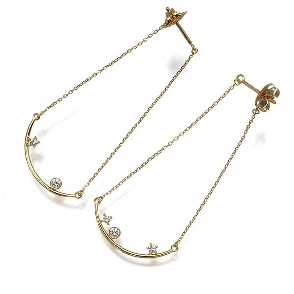 TASAKI EARRINGS DIAMOND DROP 18K 750 YELLOW GOLD: TASAKI Earrings Diamond Drop 18K 750 Yellow Gold Brand: TASAKI Type: Earrings Material: 18K / 750 / Yellow Gold Main Stone/Creation Natural Color: None Size: Design size: 49.5 x 22.0mm 