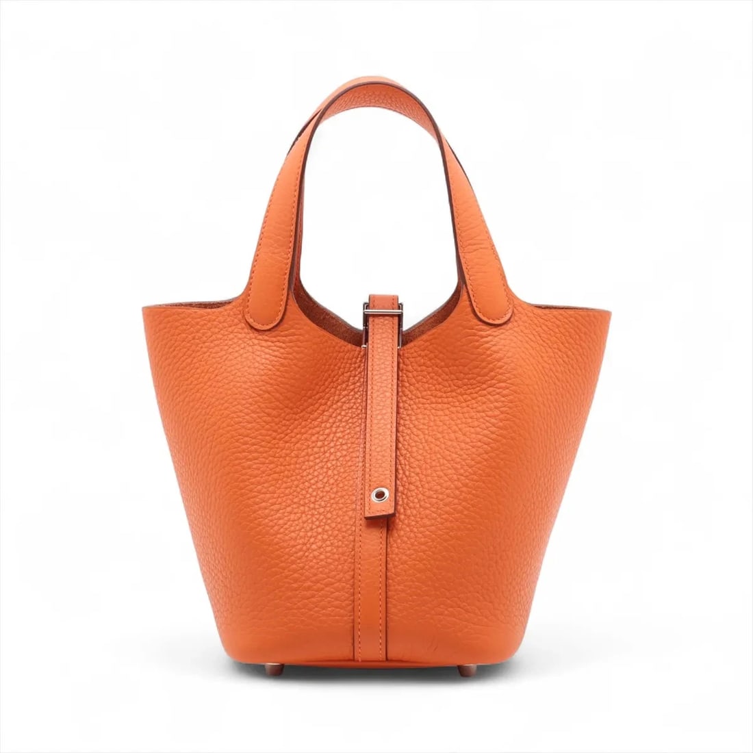 HERMES PICOTIN LOCK TAURILLON CLEMENCE ORANGE: Hermes Picotin Lock Taurillon Clemence Orange Brand: Hermes Type: Hand bag Material: Taurillon Clemence Color: Orange Size: Height:7.3inch Length:7.3inch Depth:5.3inch Handle height:4.9inch Acces