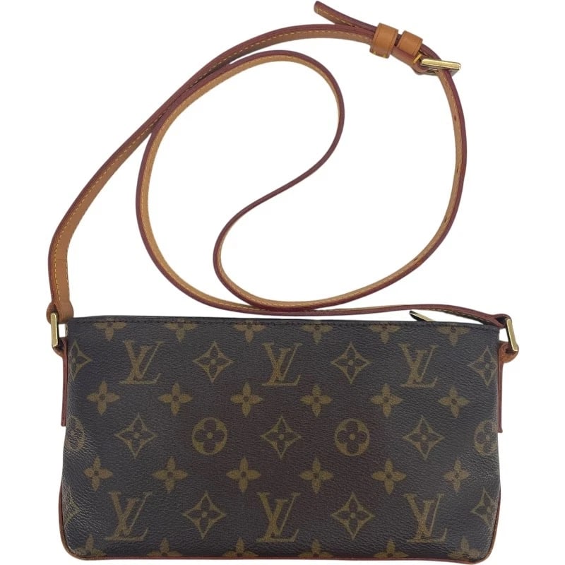 LOUIS VUITTON TROTTER SHOULDER BAG: LOUIS VUITTON Trotter Shoulder Bag Brand: LOUIS VUITTON Type: Shoulder Bag Material: Monogram Color: Monogram Size: W10.2 x H5.1x D2.8inch Shoulder:45.3inch Accessories: None Accessories