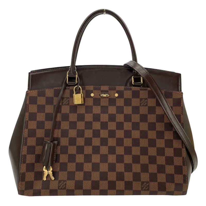 LOUIS VUITTON RIVOLI MM SHOULDER BAG: LOUIS VUITTON Rivoli MM Shoulder Bag Brand: LOUIS VUITTON Type: Shoulder Bag Material: Damier Ebene Color: Brown Size: W16.9 x H10.2x D6.3inch Accessories: None Accessories Notice: When pu
