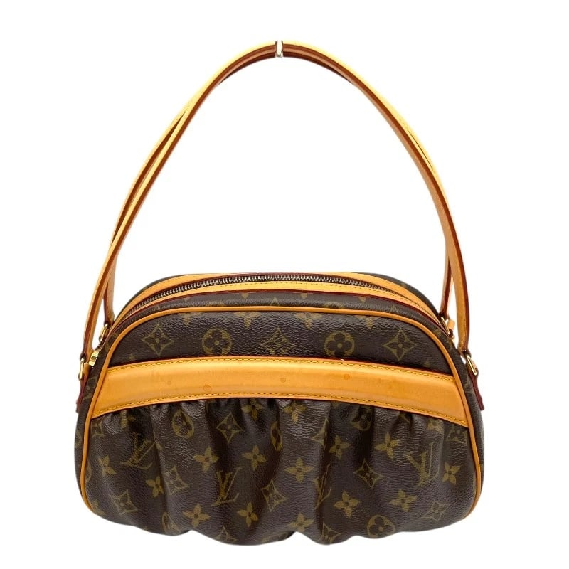 LOUIS VUITTON CLARA HANDBAG: LOUIS VUITTON Clara Handbag Brand: LOUIS VUITTON Type: Handbag Material: Monogram canvas Color: Brown Size: W10.6 x H6.7x D4.7inch Accessories: None Accessories Notice: When purchasing