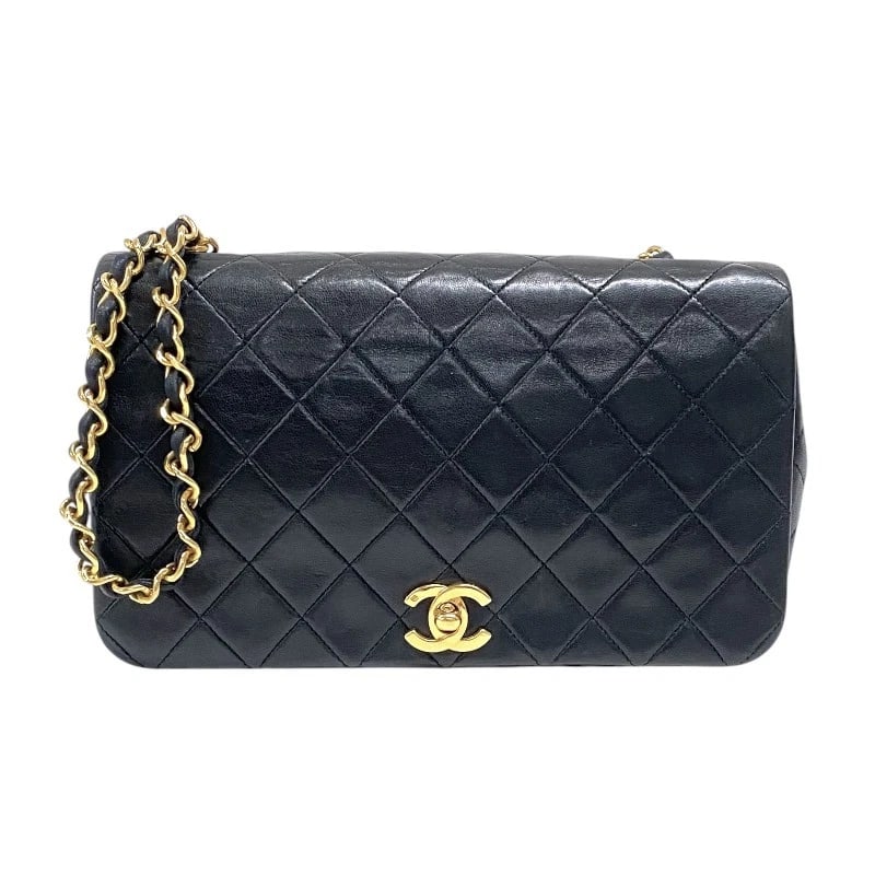 CHANEL MATRASSE CHAINSHOULDER BAG: CHANEL Matrasse ChainShoulder Bag Brand: CHANEL Type: Shoulder Bag Material: lambskin Color: Black Gold Hardware Size: W9.1 x H5.3x D2.6inch Shoulder:40.6inch Accessories: None Accessories