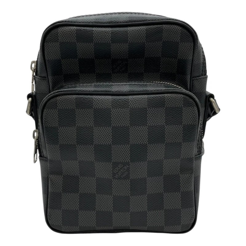 LOUIS VUITTON REM SHOULDER BAG: LOUIS VUITTON Rem Shoulder Bag Brand: LOUIS VUITTON Type: Shoulder Bag Material: Damier Grafitte Color: black Size: W5.9 x H8.3x D3.9inch Shoulder:48.4inch Accessories: None Accessories
