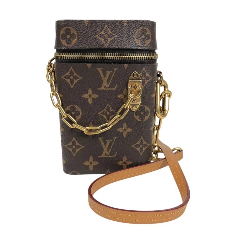 LOUIS VUITTON PHONE SHOULDER BAG: LOUIS VUITTON Phone Shoulder Bag Brand: LOUIS VUITTON Type: Shoulder Bag Material: Monogram canvas Color: Monogram Size: W4.3 x H6.7x D2.2inch Shoulder:44.5inch Accessories: None Accessori