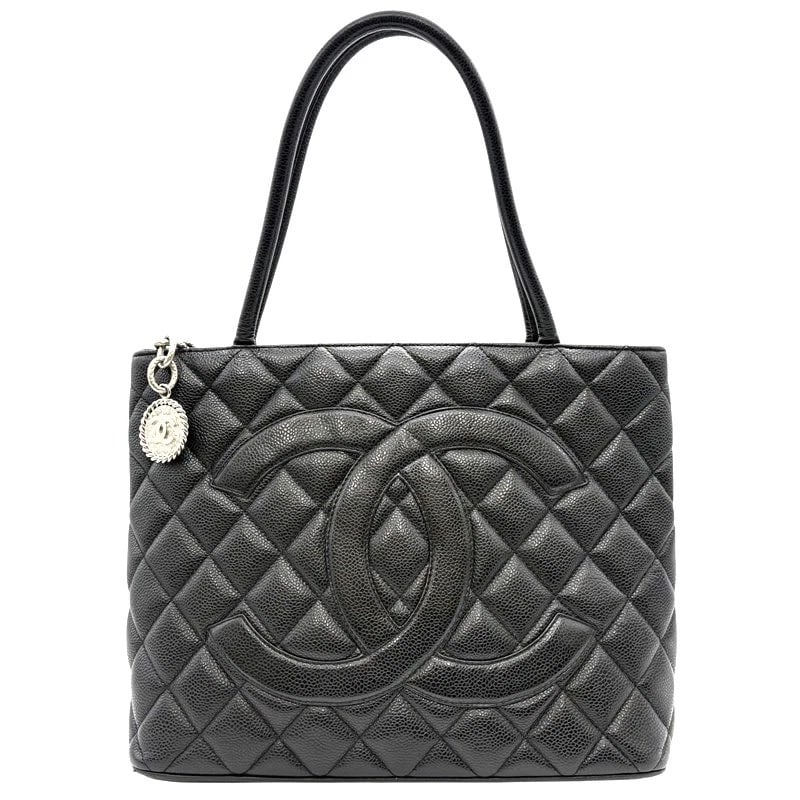 CHANEL STANDARD TOTE BAG: CHANEL Standard Tote Bag Brand: CHANEL Type: Tote Bag Material: Caviar skin Color: Black SilverHardware Size: W12.2 x H9.4x D5.5inch Accessories: None Accessories Notice: When purchasing p