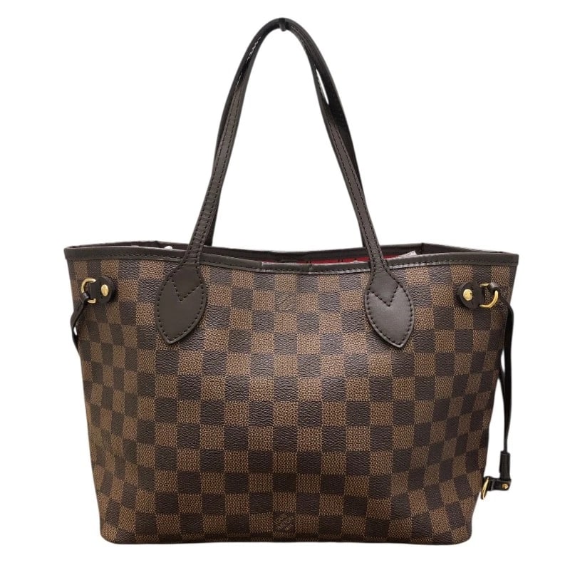 LOUIS VUITTON NEVERFULL PM TOTE BAG: LOUIS VUITTON Neverfull PM Tote Bag Brand: LOUIS VUITTON Type: Tote Bag Material: Damier Color: Brown Size: W7.1 x H8.7x D5.1inch Accessories: None Accessories Notice: When purchasing pre-