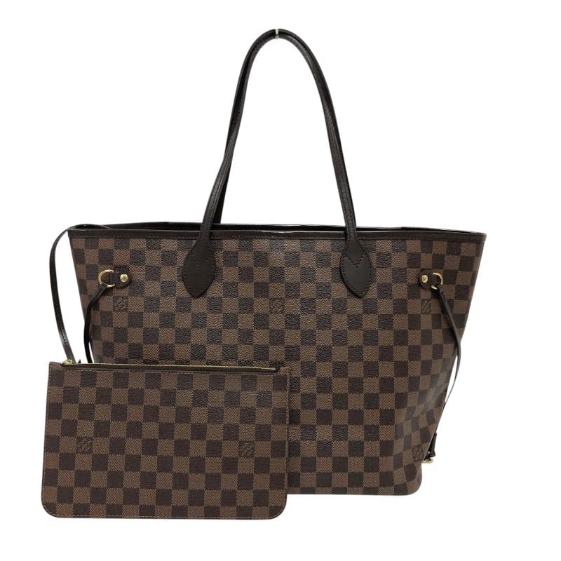 LOUIS VUITTON NEVERFULL MM TOTE BAG: LOUIS VUITTON Neverfull MM Tote Bag Brand: LOUIS VUITTON Type: Tote Bag Material: Damier Ebene Color: Damier Ebene Size: W12.2 x H11.0x D5.5inch Accessories: None Accessories Notice: When