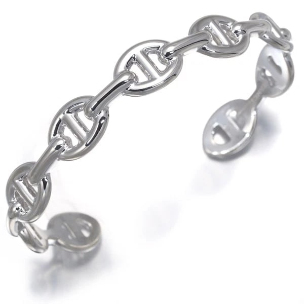 HERMES BRACELET CHAINE D'ANCRE ENCHAINE MM LG ENGRAVED BANGLE (1 of 2)