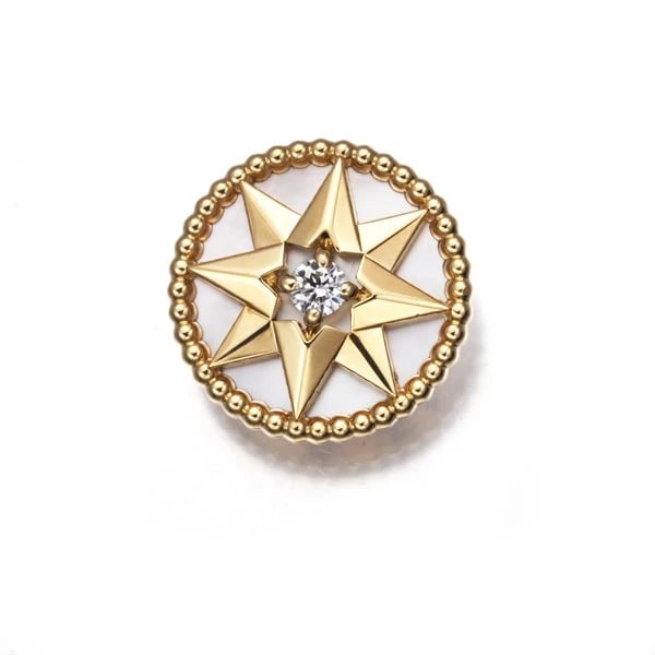 CHRISTIAN DIOR SINGLE EARRING MOP DIAMOND ROSE DES VENTS MEDIUM (1 of 2)