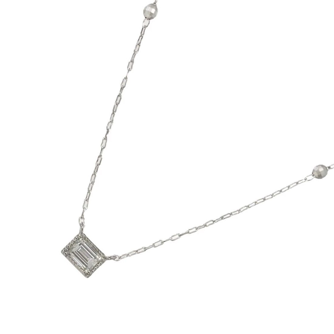 DIAMOND NECKLACE 18K WG WHITE GOLD 750 (1 of 4)