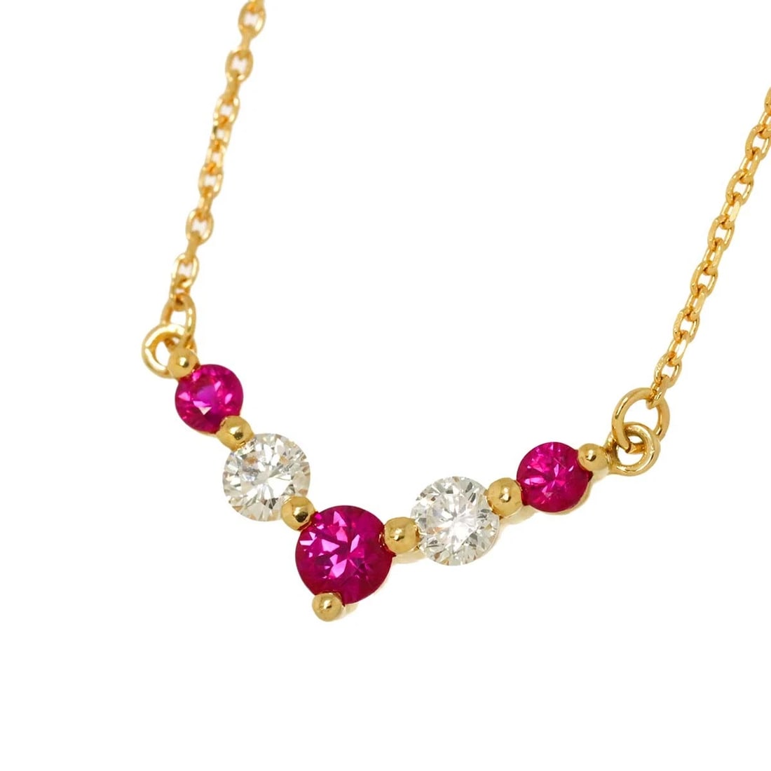 RUBY DIAMOND NECKLACE 18K - 6