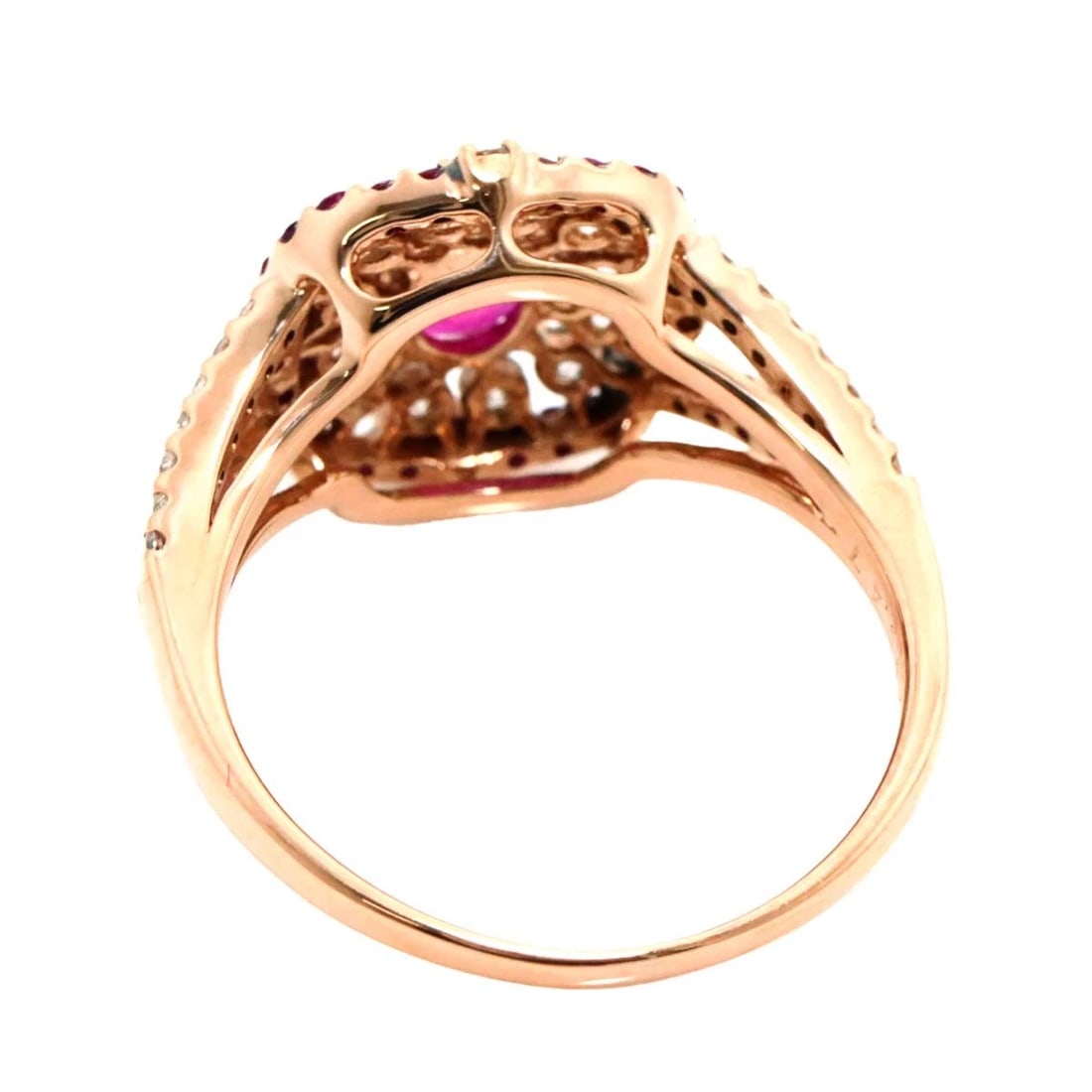 RUBY DIAMOND RING 18K PG PINK GOLD 750 - 5