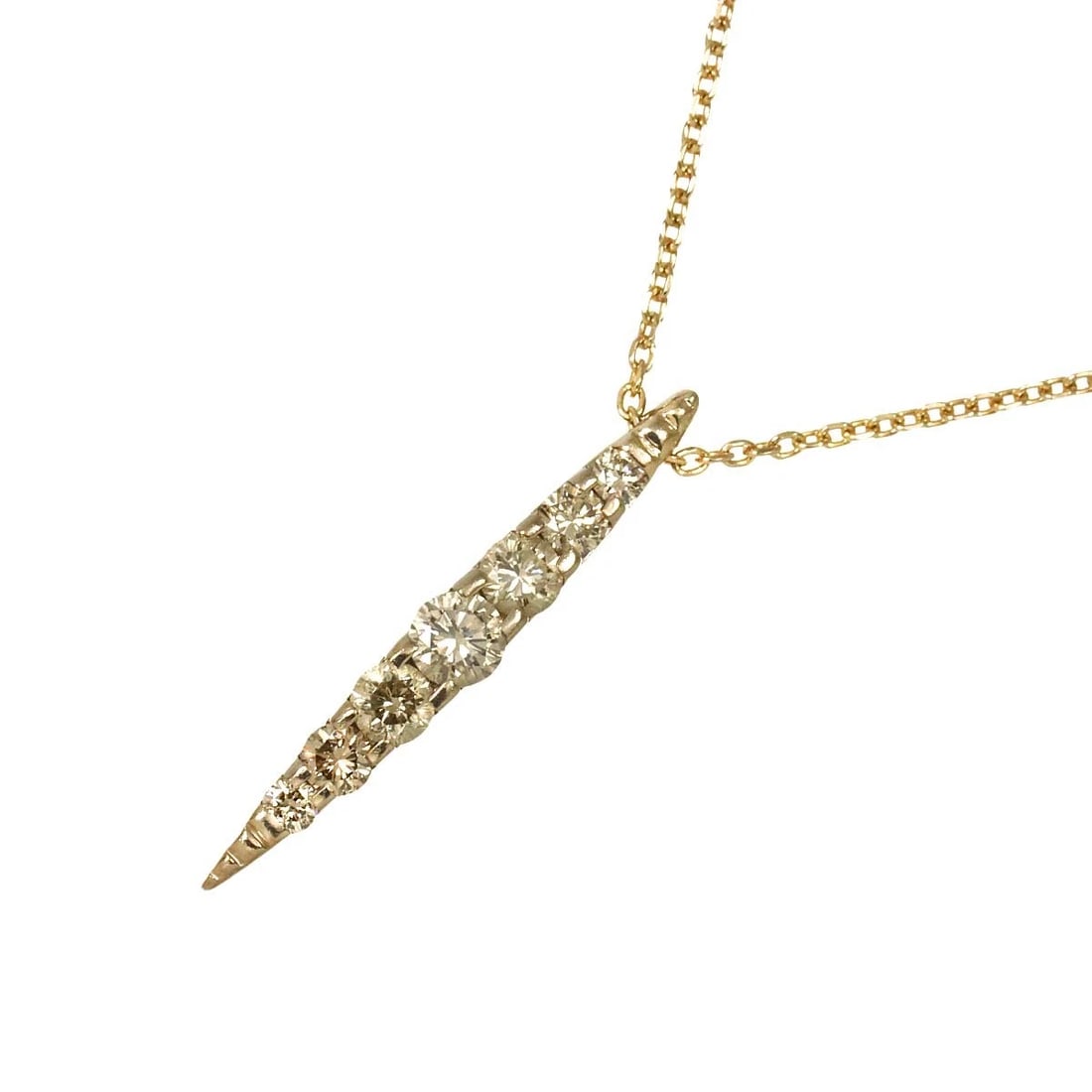 KASHIKEY BROWNDIAMOND NECKLACE 18K: KASHIKEY BrownDiamond Necklace 18K Brand: KASHIKEY Type: Necklace Material: 18K Brown Gold Main Stone/Creation Natural Color: Brown Gold Size: internal circumference of the chain: