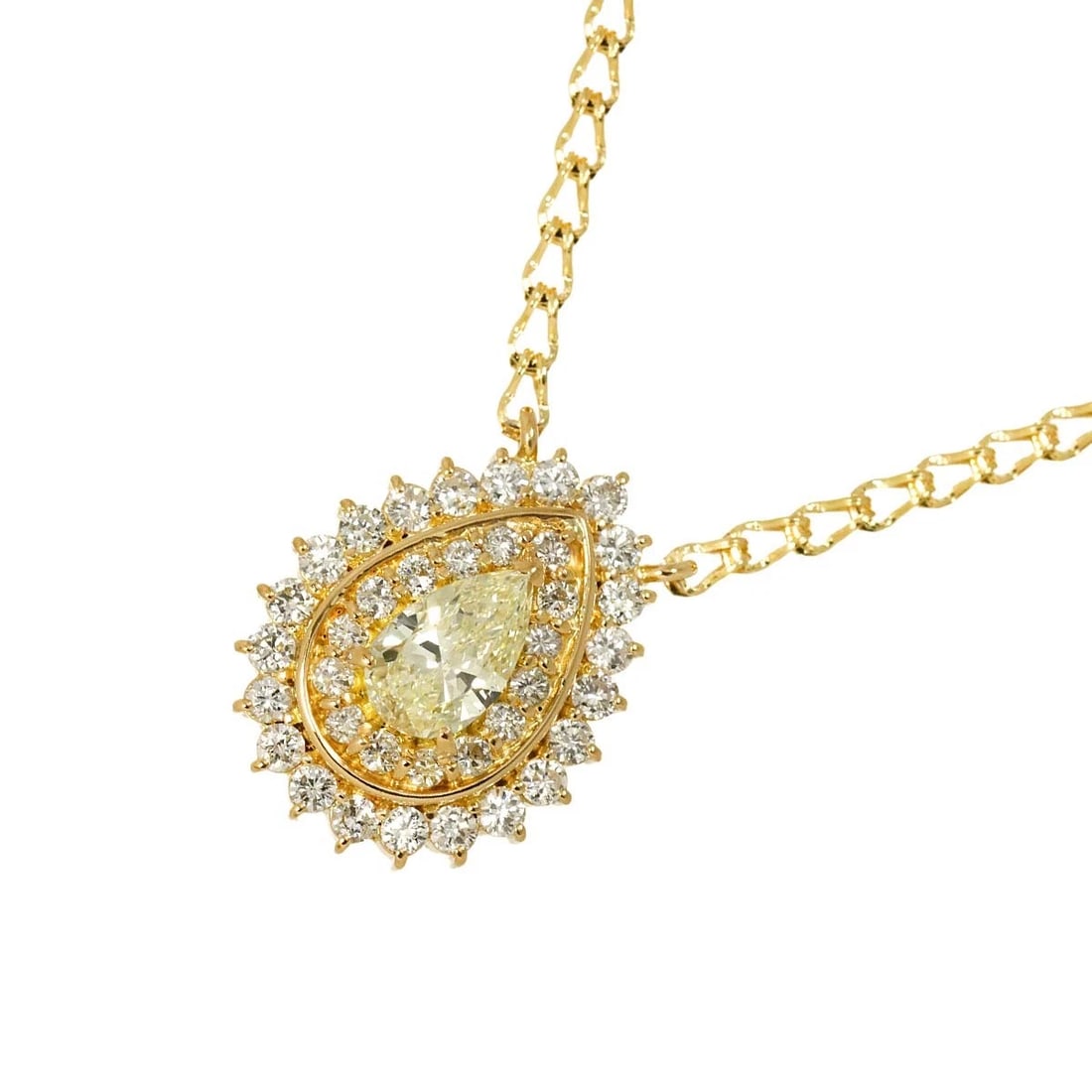 DIAMOND NECKLACE 18K YG YELLOW GOLD 750: Diamond Necklace 18K YG Yellow Gold 750 Brand: Unbranded Type: Necklace Material: 18K Yellow Gold Main Stone/Creation Natural Color: Yellow Gold Size: internal circumference of the