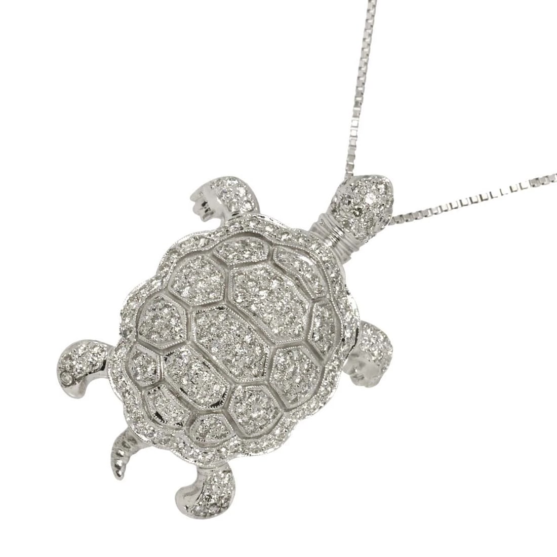 DIAMOND NECKLACE 18K K18: Diamond Necklace 18K K18 Brand: Unbranded Type: Necklace Material: 18K White Gold Main Stone/Creation Natural Color: White Gold Size: internal circumference of the chain:19.7inch(Adjustable)