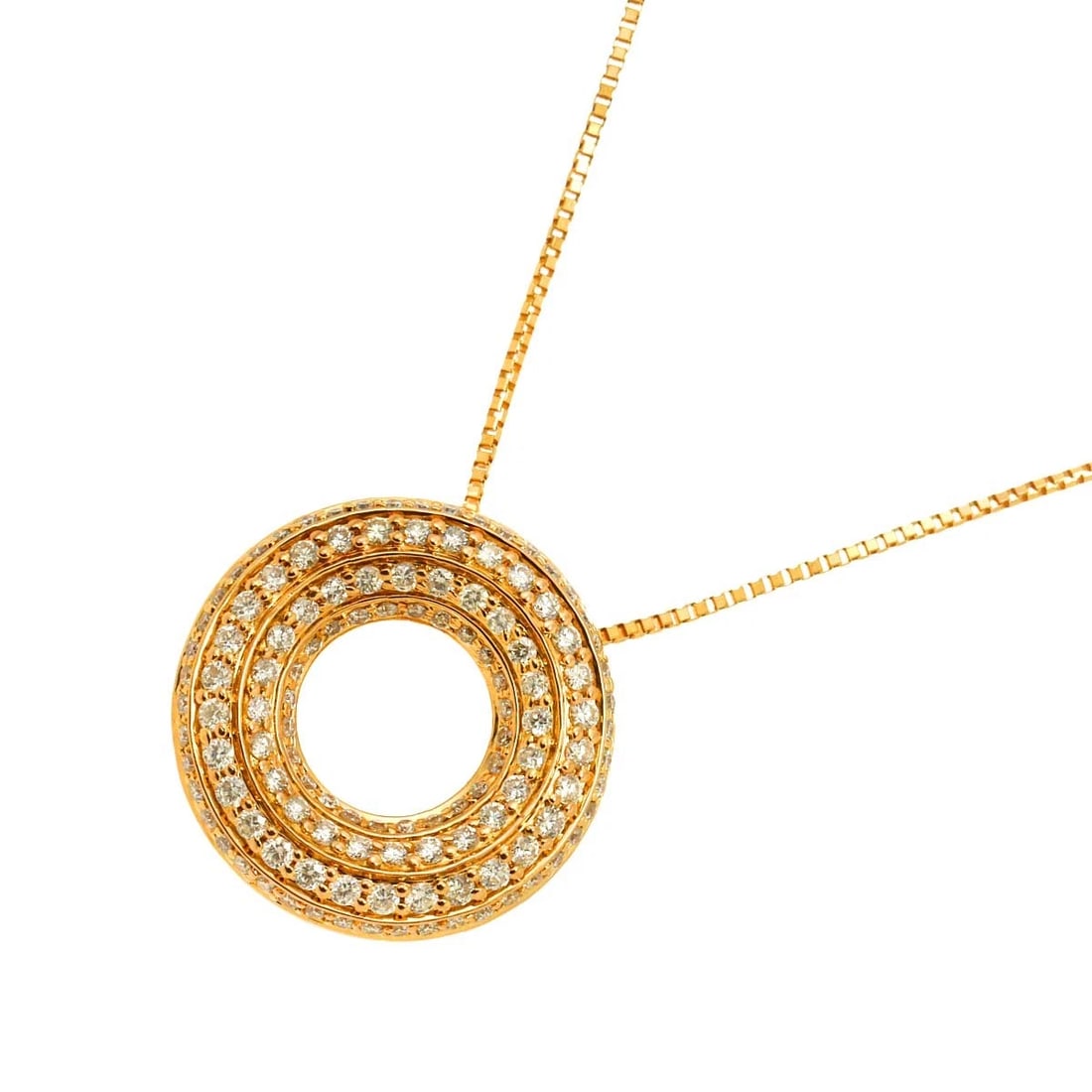 DIAMOND NECKLACE 18K K18 (1 of 5)