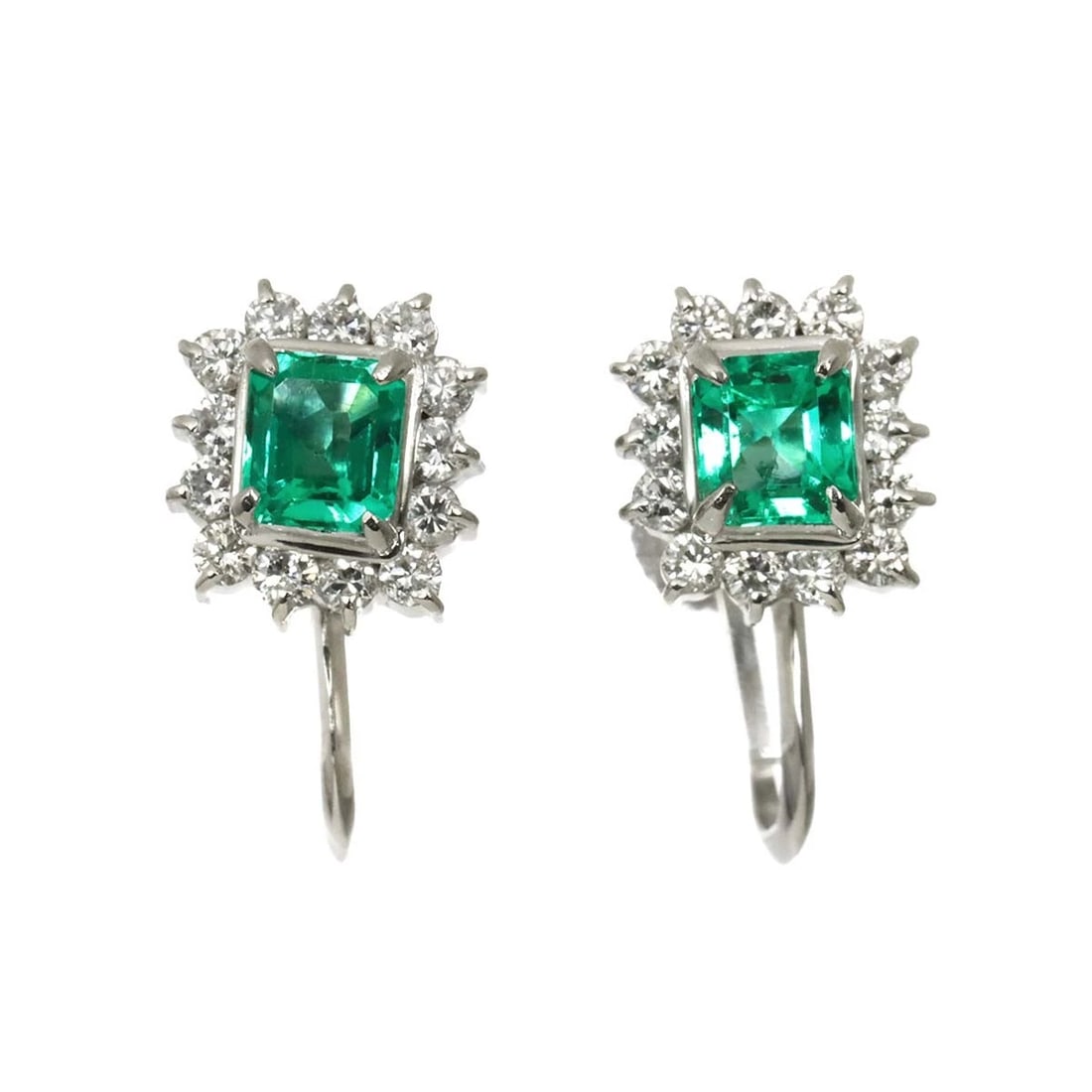 EMERALD EARRINGS PT PLATINUM (1 of 5)