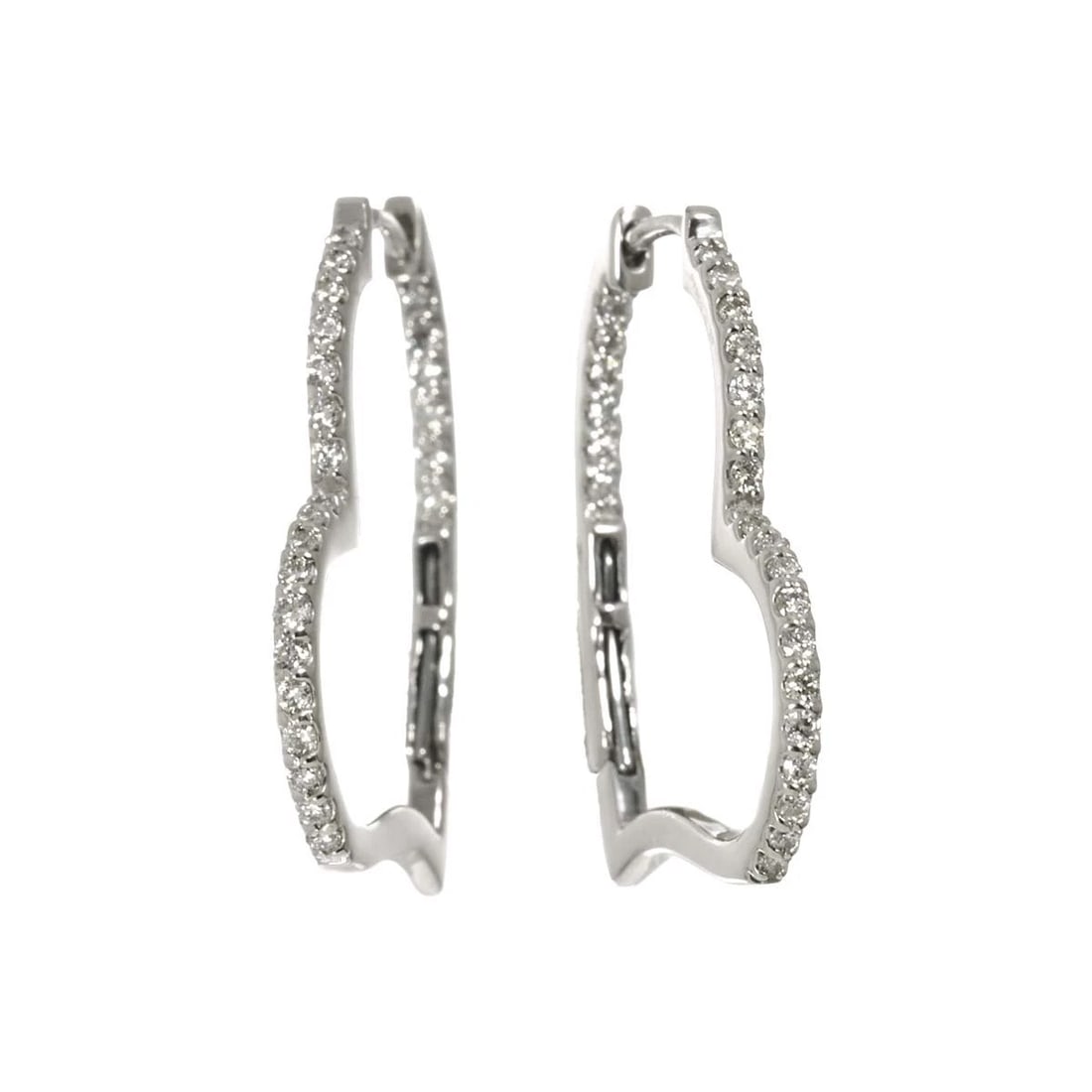 DIAMOND EARRINGS PIERCED PT PLATINUM: Diamond Earrings Pierced Pt Platinum Brand: Unbranded Type: Earrings Material: Pt Platinum Main Stone/Creation Natural Color: Platinum Size: W 1.5 X H 27.2mm Accessories: None Accessories