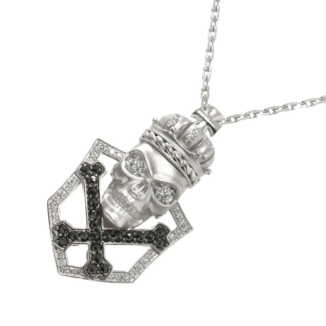 DIAMOND BLACK DIAMOND NECKLACE 18K WG WHITE GOLD 750: Diamond Black Diamond Necklace 18K WG White Gold 750 Brand: Unbranded Type: Necklace Material: 18K White Gold Main Stone/Creation Natural Color: White Gold Size: internal circumference of the