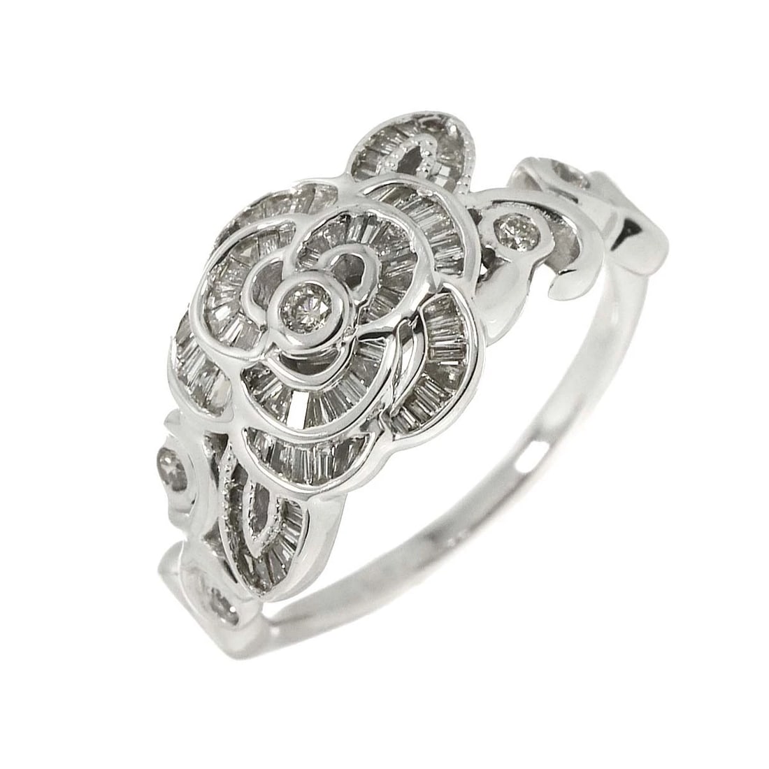 DIAMOND RING 18K K18 WG WHITE GOLD (1 of 5)