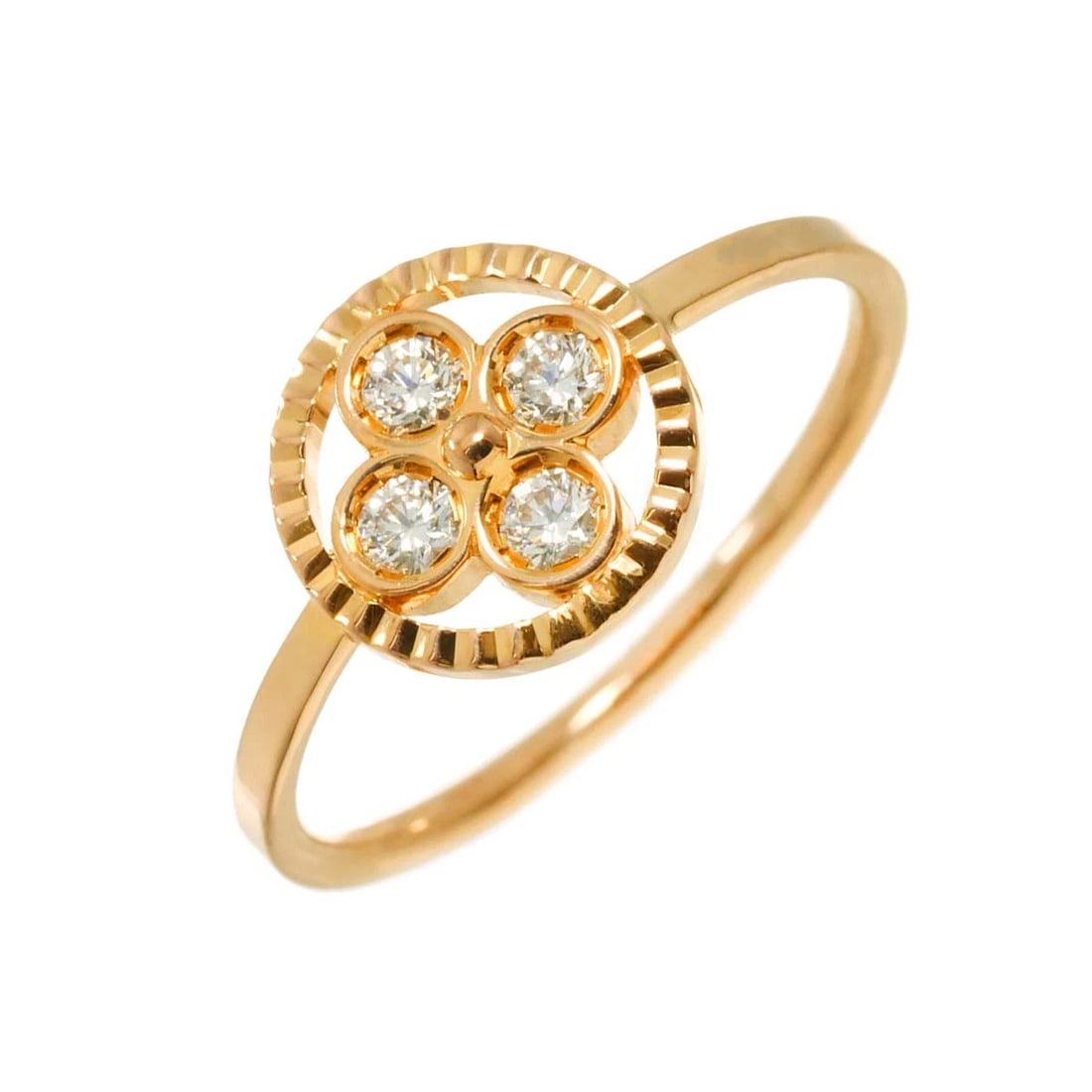 LOUIS VUITTON DIAMOND RING K18 PG 750 (1 of 3)