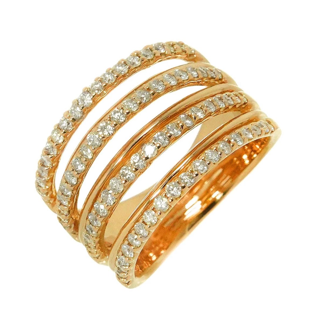 DIAMOND RING 18K PG PINK GOLD 750 (1 of 6)