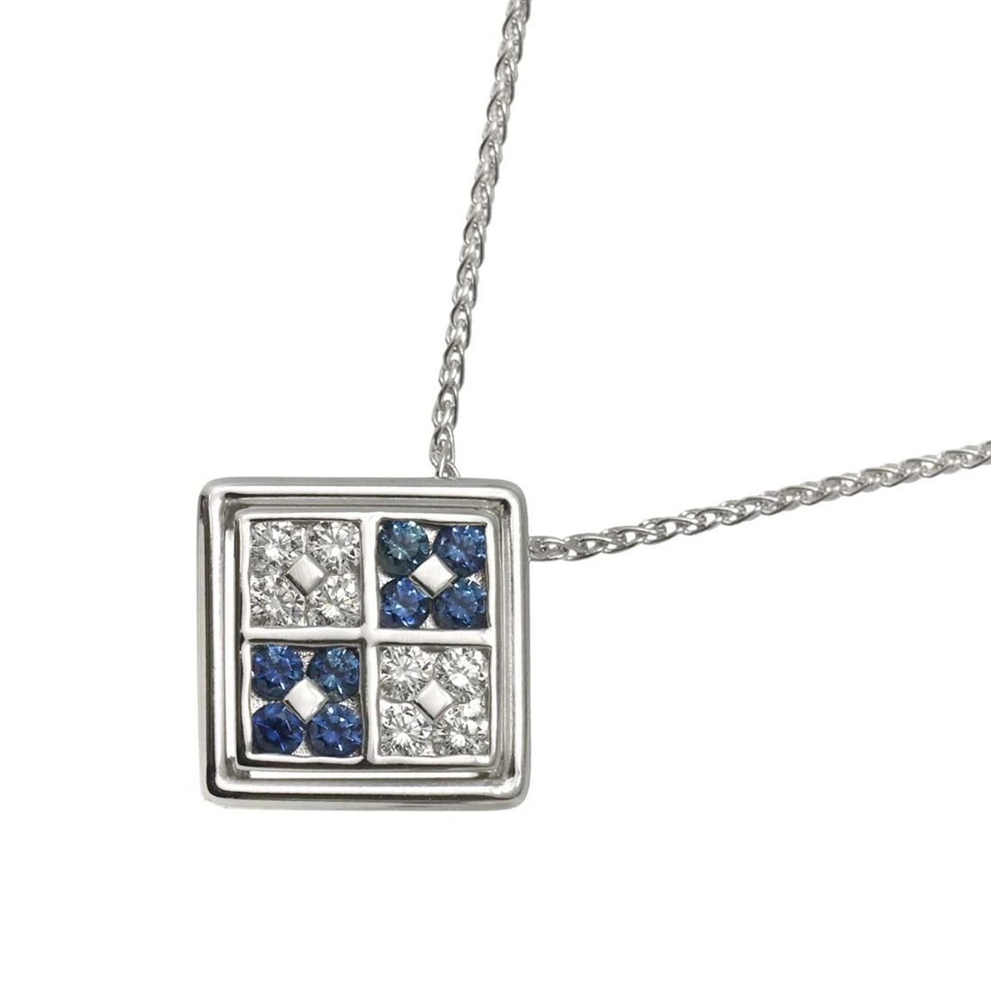 PICCHIOTTI SAPPHIRE DIAMOND NECKLACE 18K WG 750: PICCHIOTTI Sapphire Diamond Necklace 18K WG 750 Brand: PICCHIOTTI Type: Necklace Material: 18K White Gold Main Stone/Creation Natural Color: White Gold Size: internal circumference of the