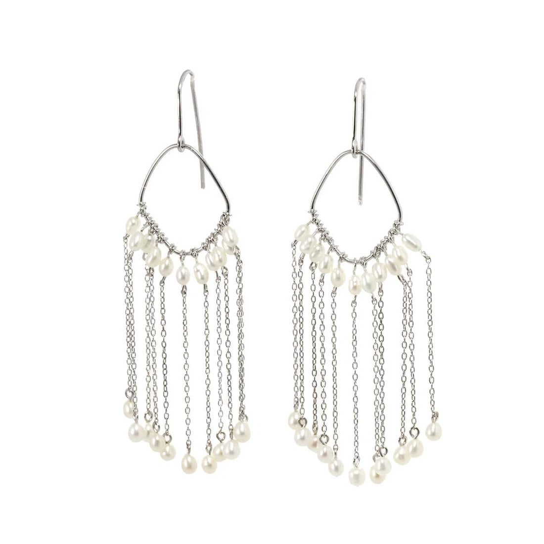 GUCCI FRESHWATER CULTURED PEARL EARRINGS PIERCED 18K WHITE GOLD 750: GUCCI Freshwater cultured pearl Earrings Pierced 18K White Gold 750 Brand: GUCCI Type: Earrings Material: 18K White Gold Main Stone/Creation Natural Color: White Gold Size: W26 x H80.2 mm Accesso