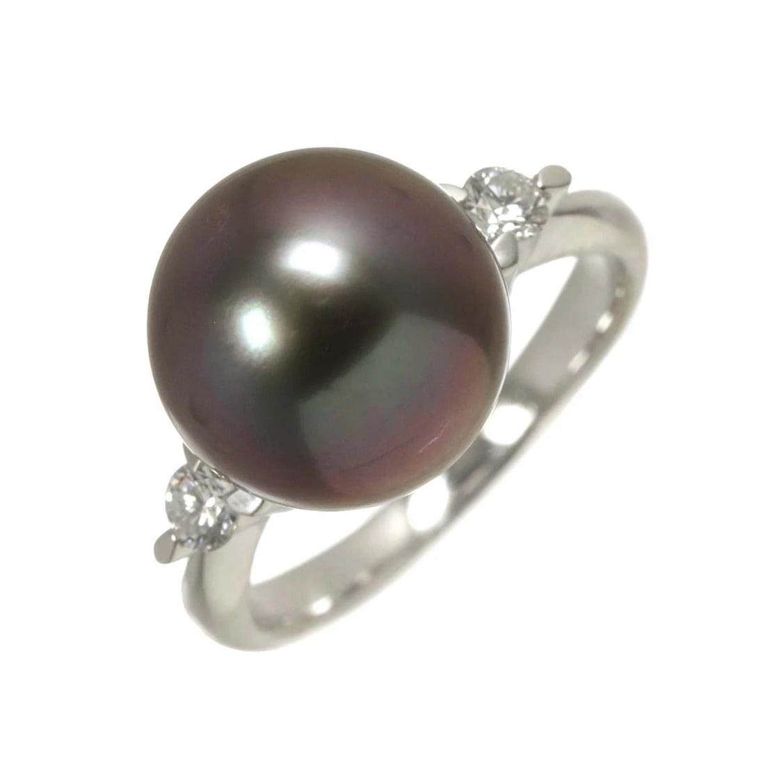BLACK SOUTH SEA PEARL DIAMOND RING PT (1 of 6)