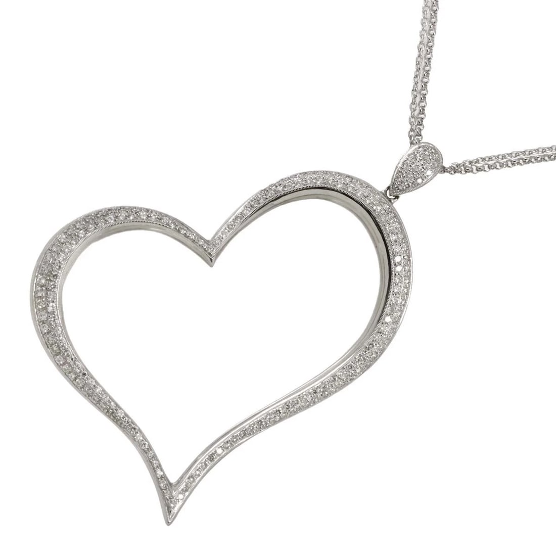 DIAMOND NECKLACE 18K WG WHITE GOLD 750: Diamond Necklace 18K WG White Gold 750 Brand: Unbranded Type: Necklace Material: 18K White Gold Main Stone/Creation Natural Color: White Gold Size: internal circumference of the chain:23.6inch
