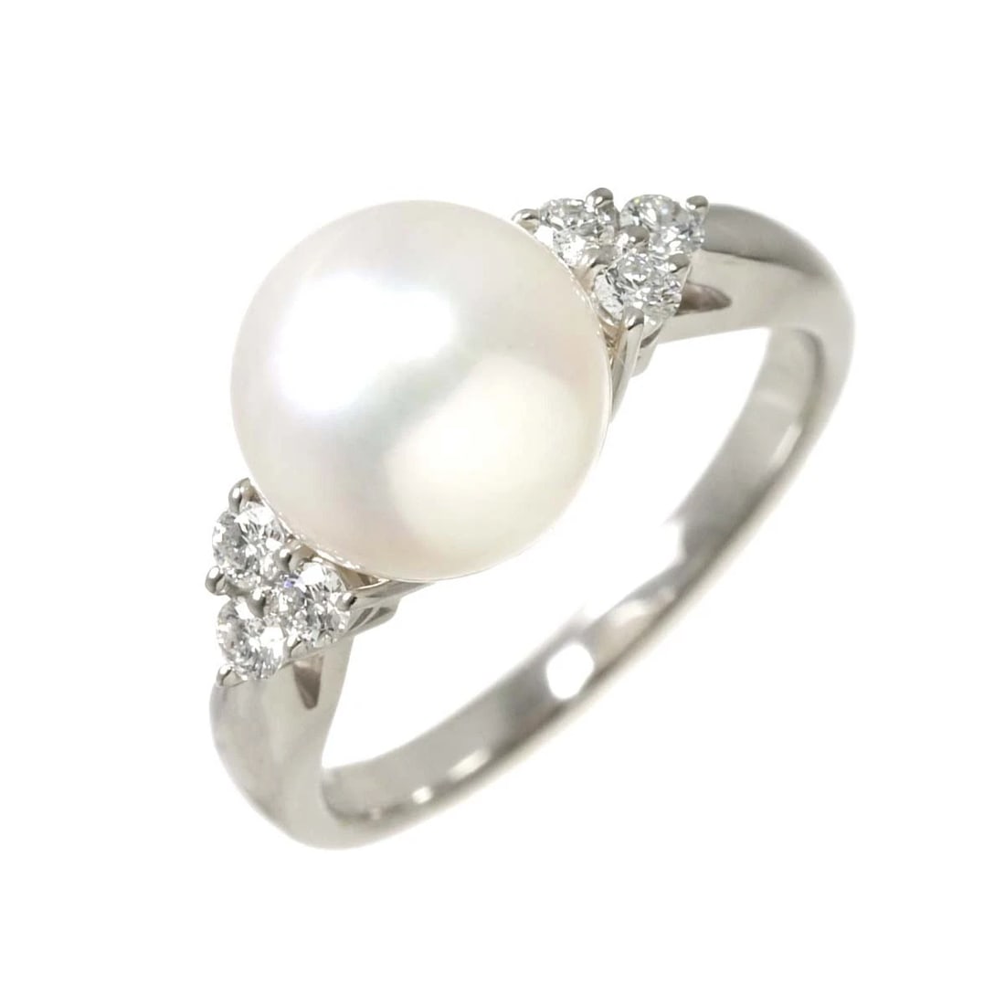 MIKIMOTO AKOYA PEARL DIAMOND RING PLATINUM: MIKIMOTO Akoya Pearl Diamond Ring Platinum Brand: MIKIMOTO Type: Ring Material: Pt Platinum Main Stone/Creation Pearl Color: Platinum Size: 4.5(US) Accessories: None Accessories Notice: When