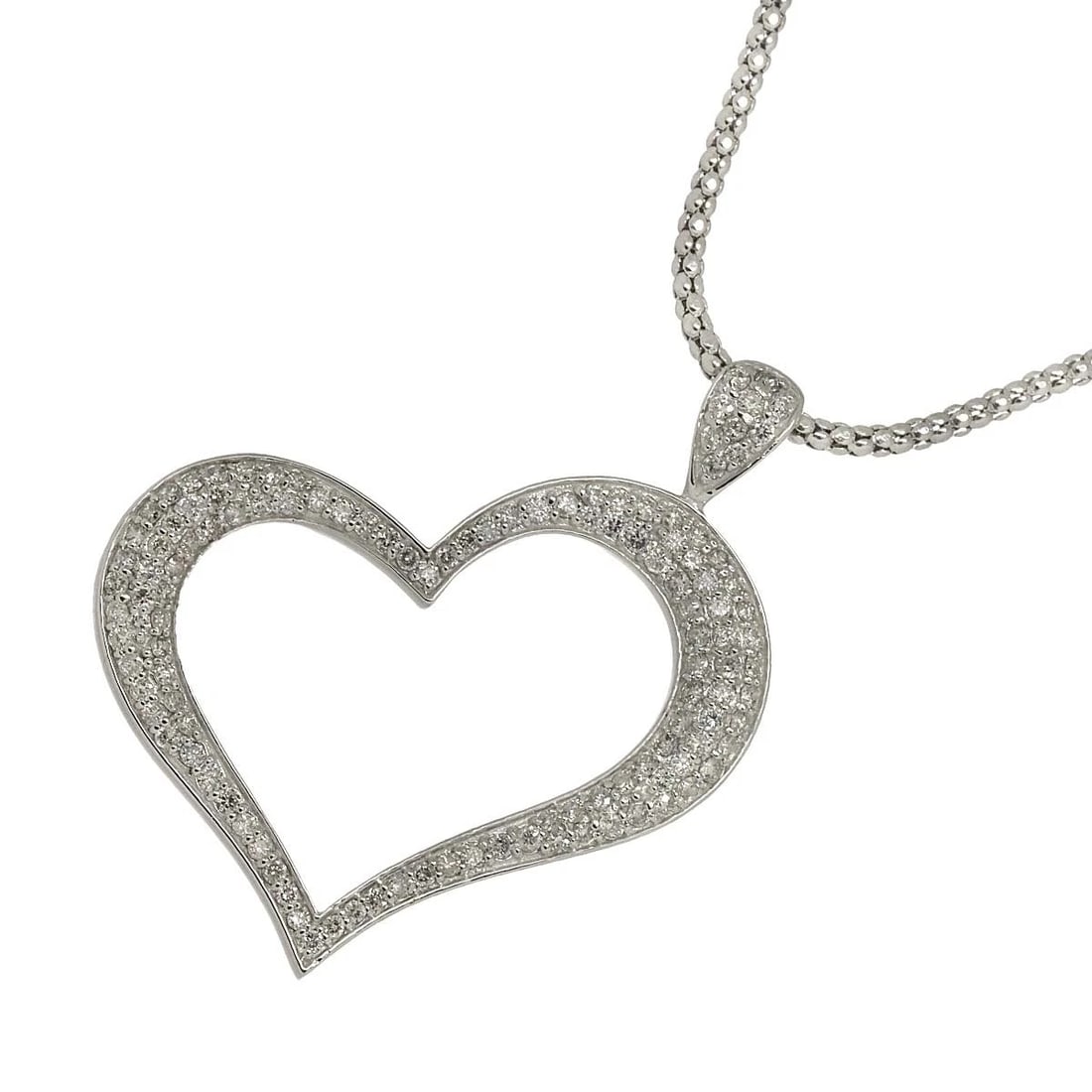 DIAMOND NECKLACE 18K WG WHITE GOLD 750: Diamond Necklace 18K WG White Gold 750 Brand: Unbranded Type: Necklace Material: 18K White Gold Main Stone/Creation Natural Color: White Gold Size: internal circumference of the