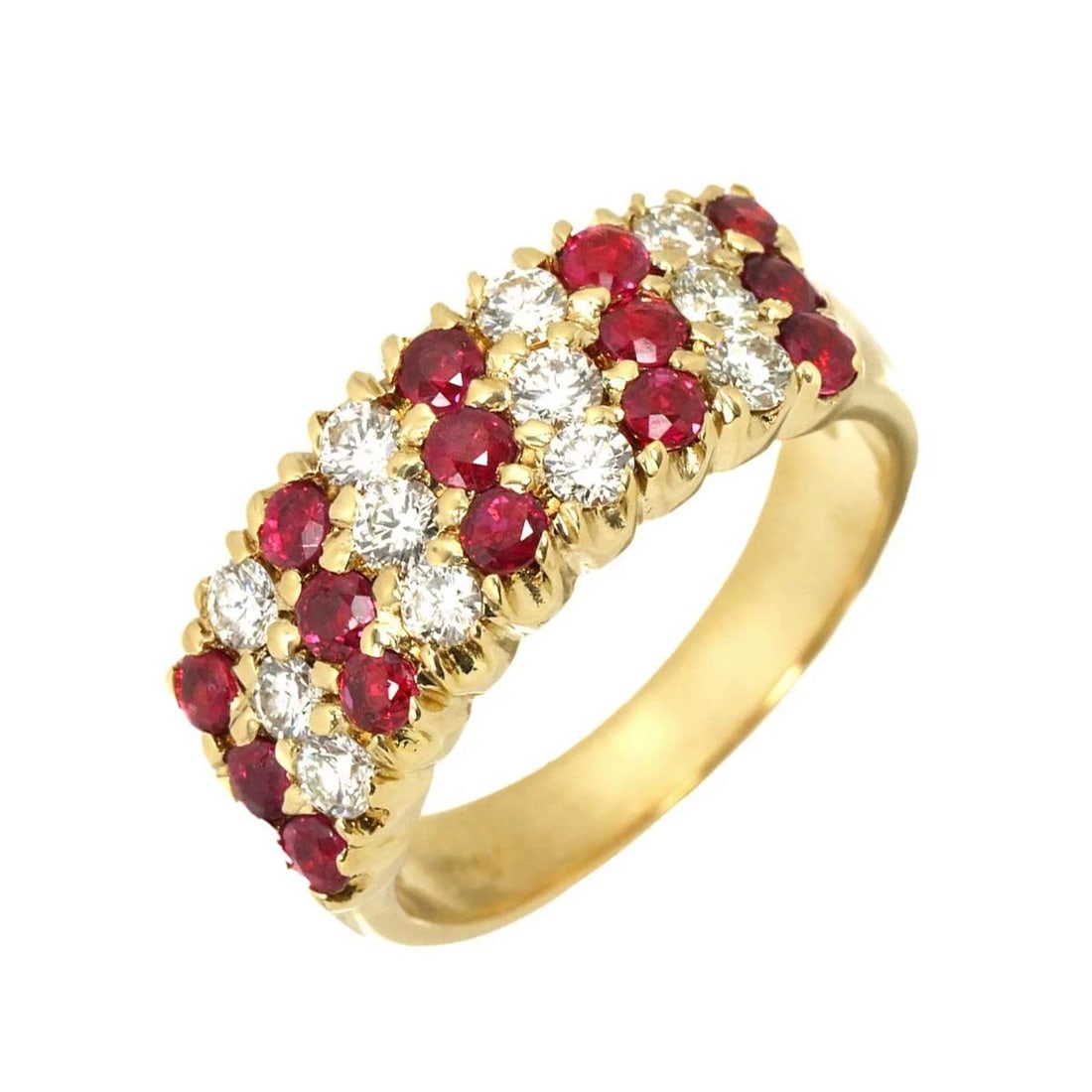 RUBY DIAMOND RING 18K YG (1 of 6)