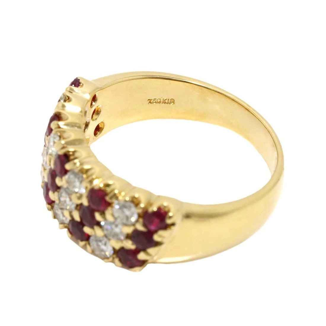 RUBY DIAMOND RING 18K YG - 4