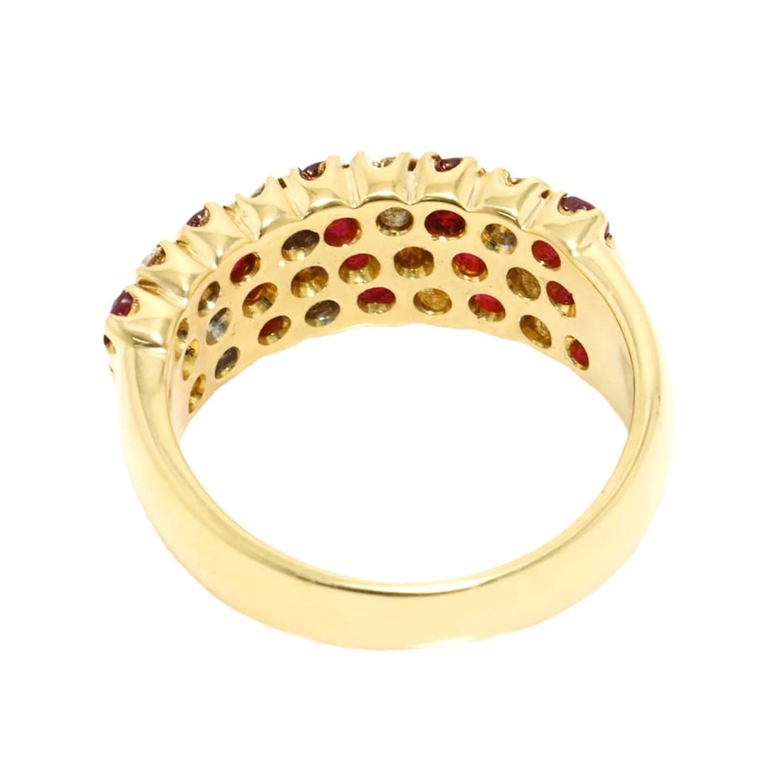 RUBY DIAMOND RING 18K YG - 5