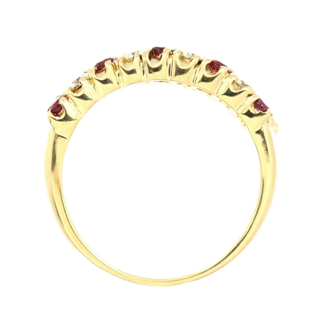 RUBY DIAMOND RING 18K YG - 6