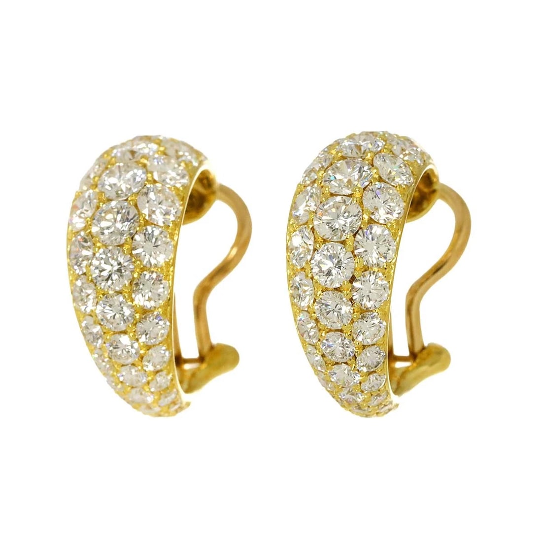 GIMEL DIAMOND EARRINGS 18K YELLOW GOLD 750 (1 of 4)