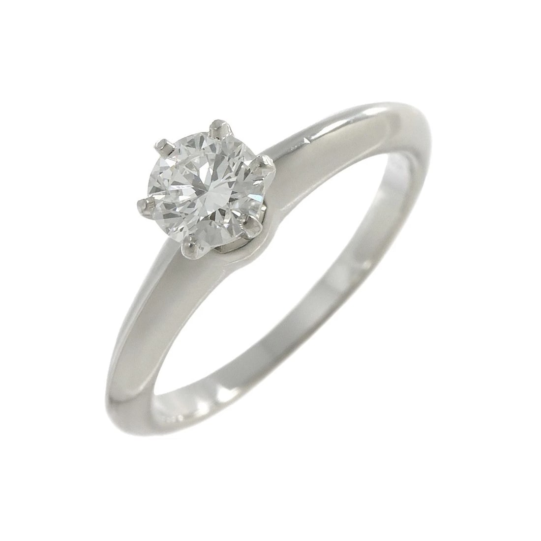 TIFFANY CO. DIAMOND RING PT: TIFFANY Co. Diamond Ring Pt Brand: TIFFANY CO. Type: Ring Material: Pt Platinum Main Stone/Creation Natural Color: Platinum Size: 4.75-5(US) Accessories: None Accessories Notice: When purc