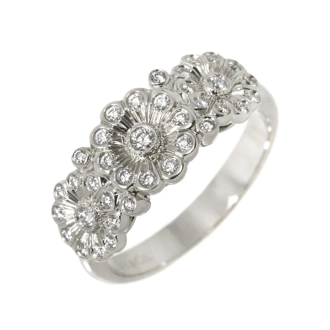 TIFFANY CO. DIAMOND RING PLATINUM: TIFFANY Co. Diamond Ring Platinum Brand: TIFFANY Co. Type: Ring Material: Pt Platinum Main Stone/Creation Natural Color: Platinum Size: 5.25(US) Accessories: None Accessories Notice: When