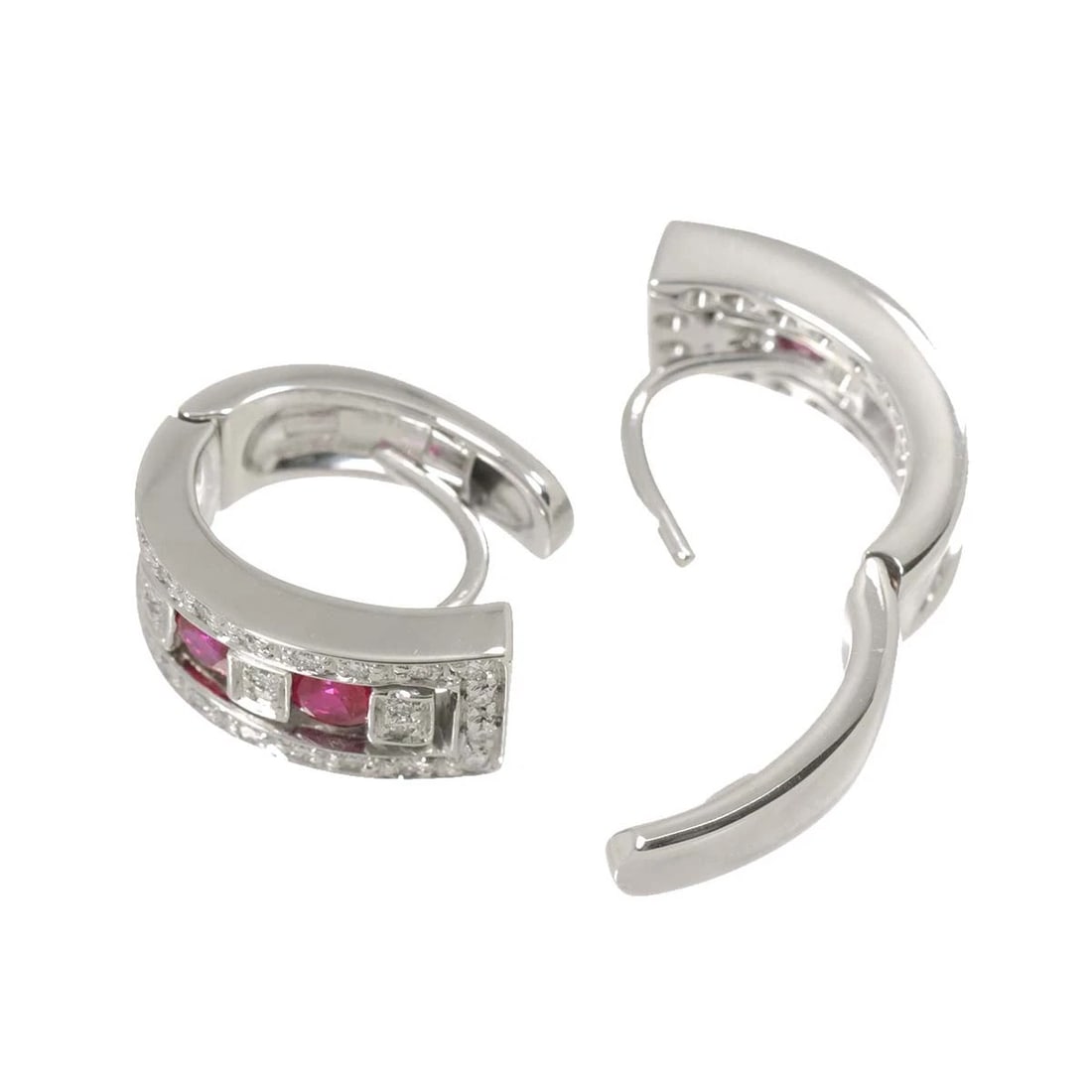 DAMIANI BELLE EPOQUE RUBY DIAMOND EARRINGS - 4