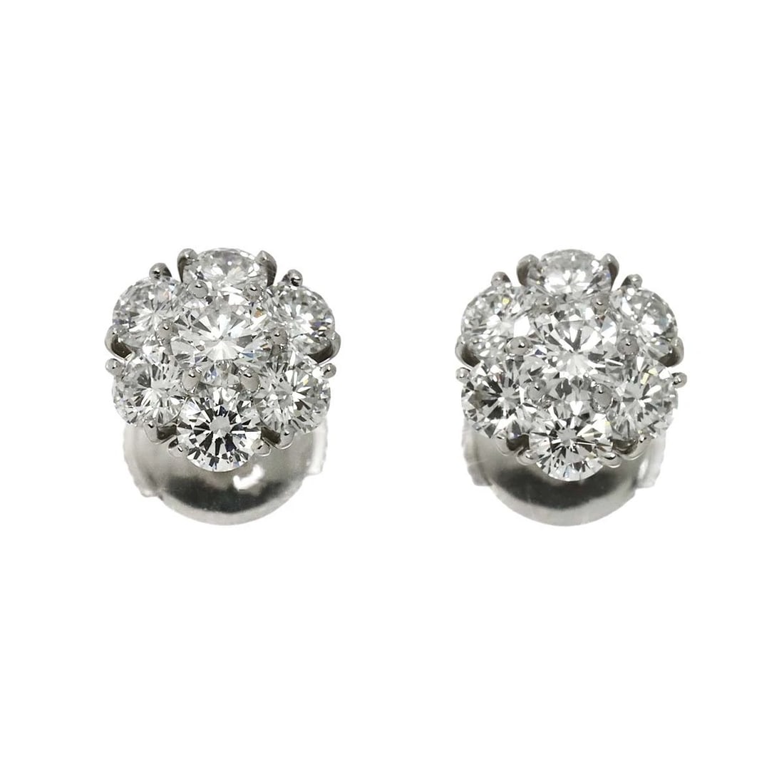VAN CLEEF ARPELS FLEURETTE DIAMOND EARRINGS (1 of 4)