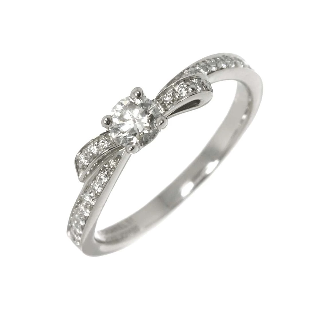 CHANEL RUBAN DIAMOND RING PT: CHANEL RUBAN Diamond Ring Pt Brand: CHANEL Type: Ring Material: Pt Platinum Main Stone/Creation Natural Color: Platinum Size: 51/5.5-5.75(US) Accessories: None Accessories Notice: When pur