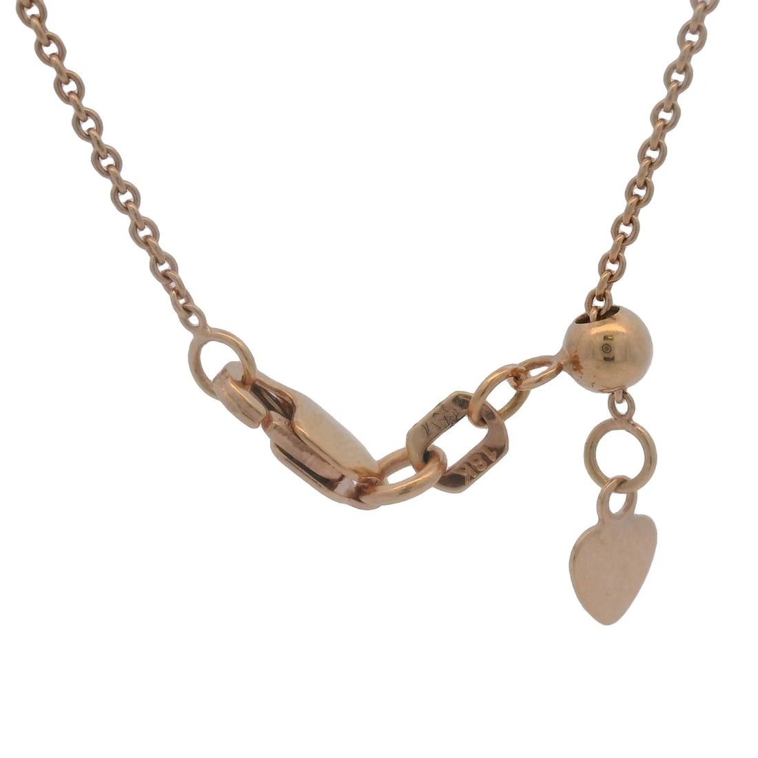 SOLID 18KT ROSE GOLD ADJUSTABLE CHAIN NECKLACE - 5