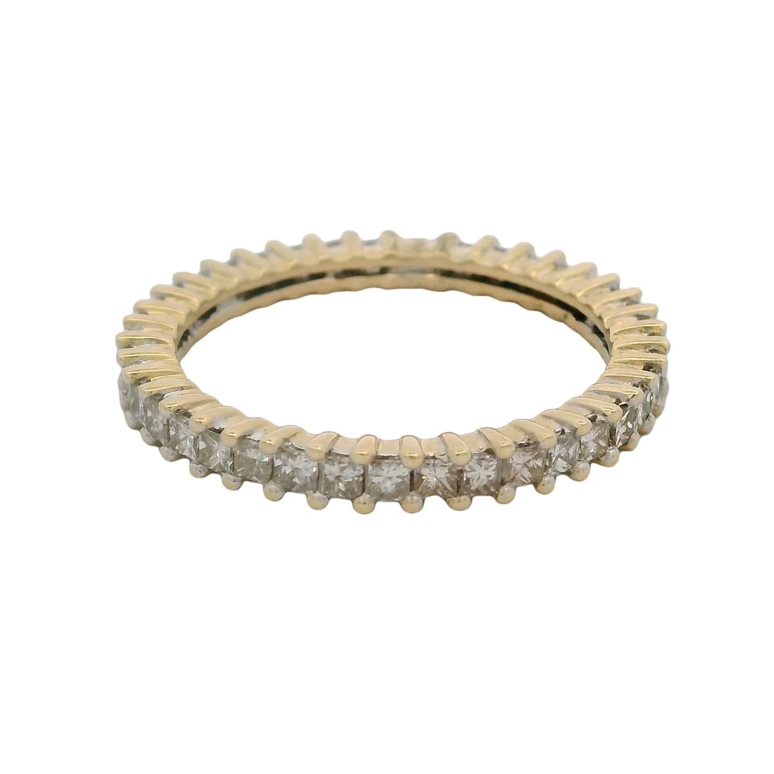 14KT YELLOW GOLD PRINCESS CUT DIAMOND ETERNITY RING (1 of 5)
