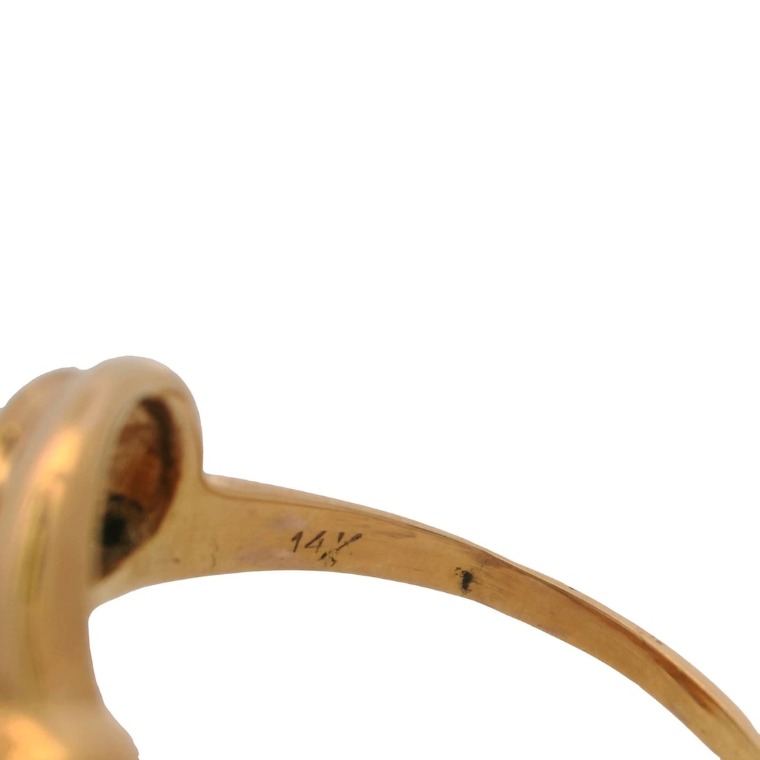 VINTAGE DIAMOND LAB RUBY CORNUCOPIA COCKTAIL RING - 3