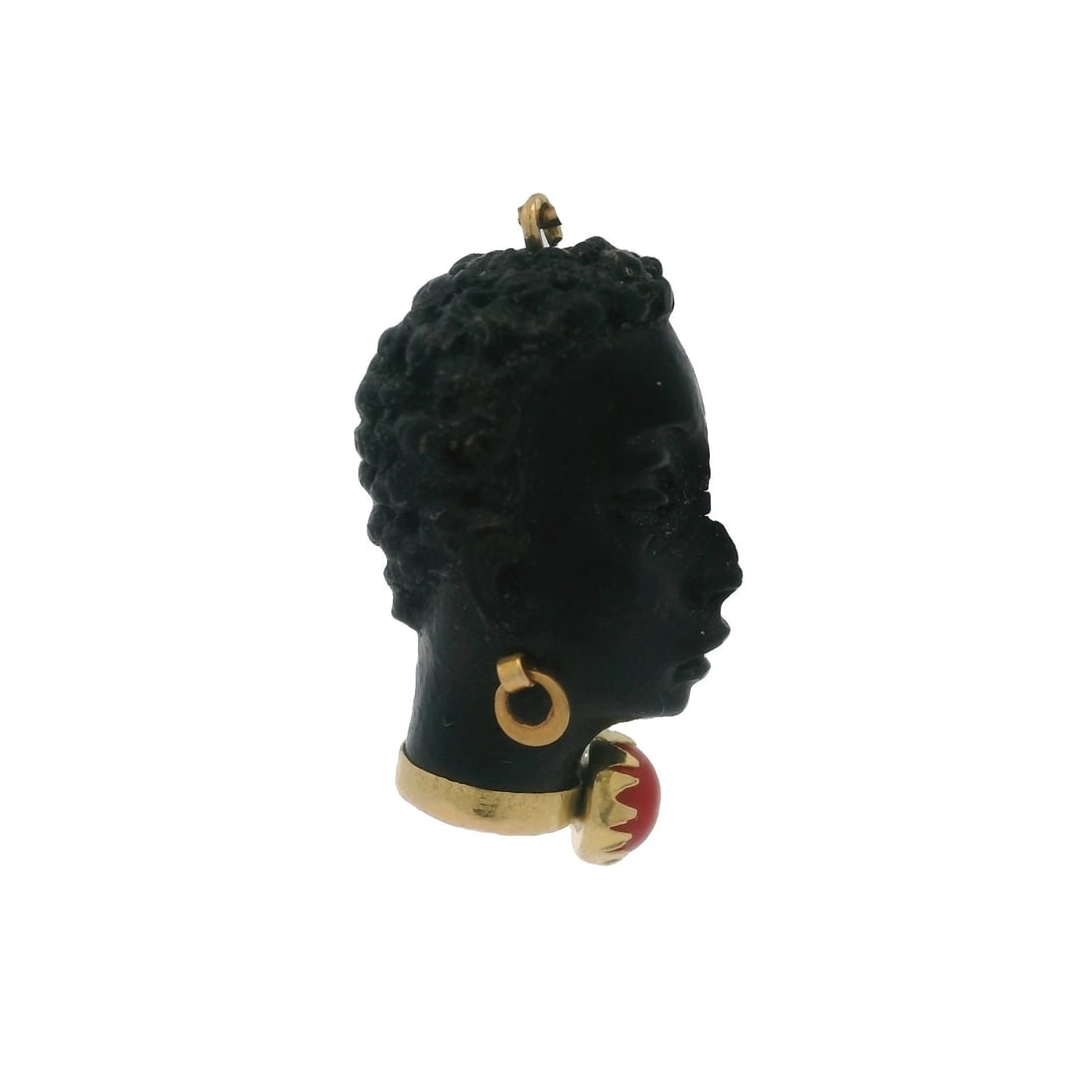 VINTAGE CORLETTO 18KT YELLOW GOLD BLACKAMOOR HEAD PENDANT (1 of 4)