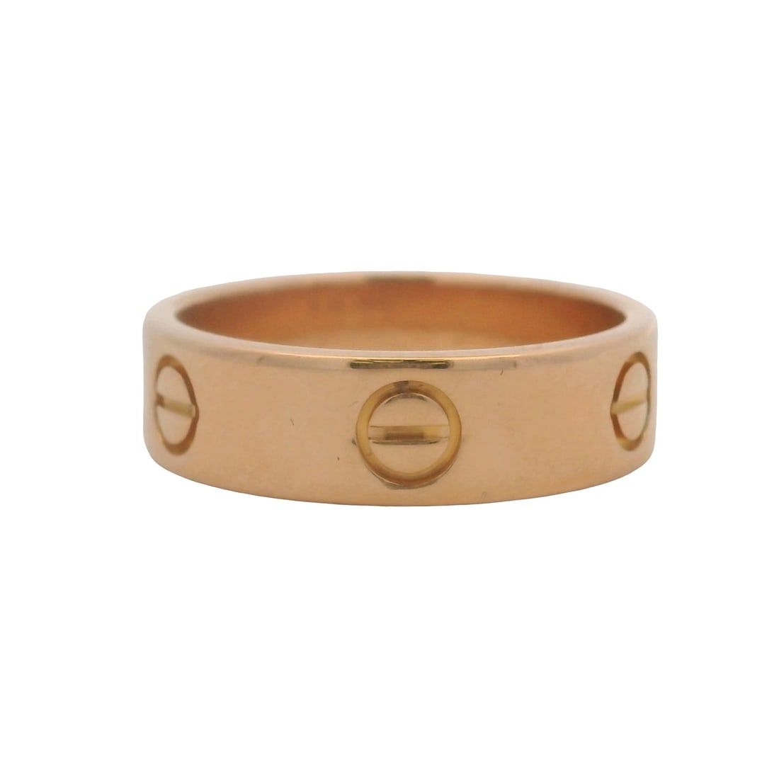 CARTIER SOLID 18K ROSE GOLD LOVE SCREW WIDE RING (1 of 2)